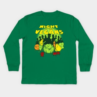 Night of the Vegans Kids Long Sleeve T-Shirt